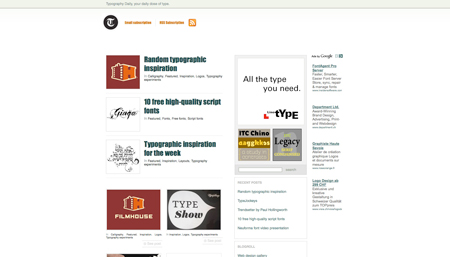 typography daily screenshot