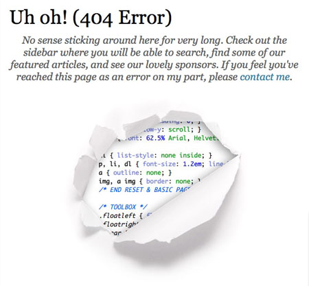  code on his website he even shows you the source on the 404 page