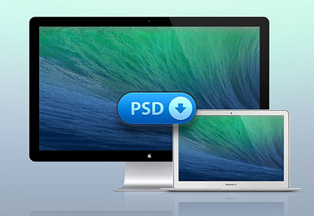 macbook-air-thunderbolt-display-psd