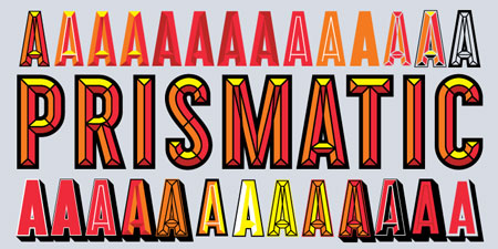 prismatic font