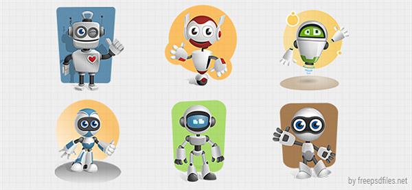 Robot_Cartoon_Character_Set