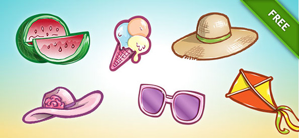 Free_PSD_Summer_Icon_Set