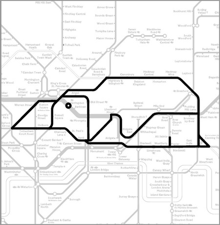 pinguin in the london underground