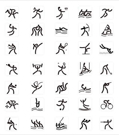 beijing olympics pictograms