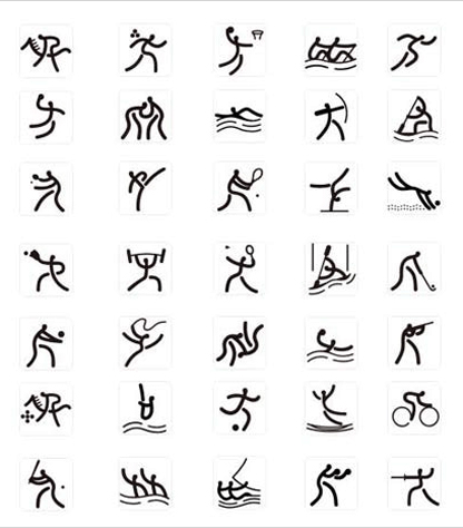 beijing olympics pictograms