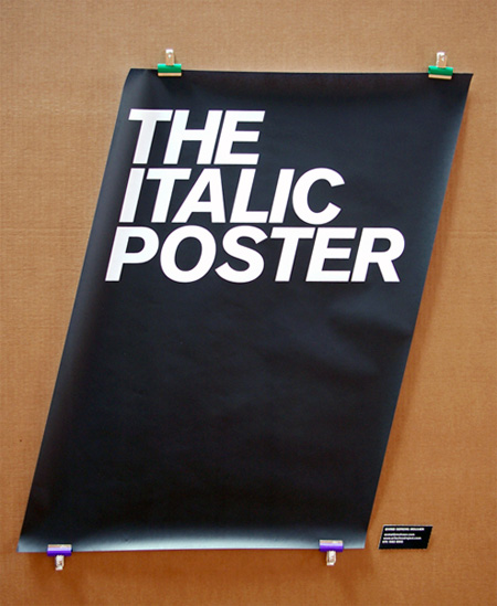 Funny, the italic poster
