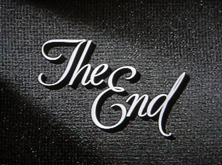 typography for the end of movies