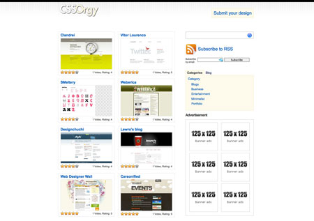 CSS Orgy: a new gallery and website about CSS
