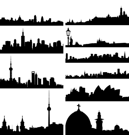 City skylines vectors