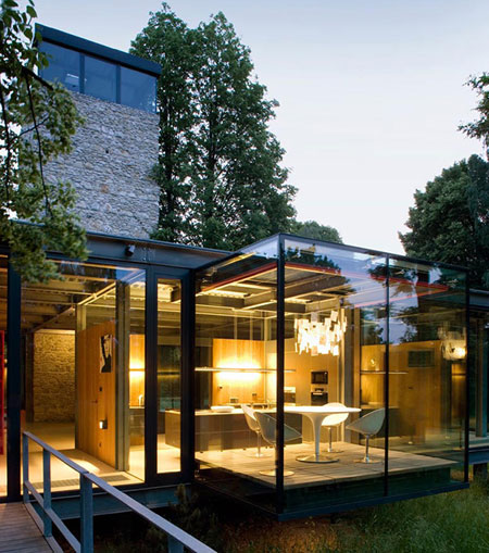 modern glass home