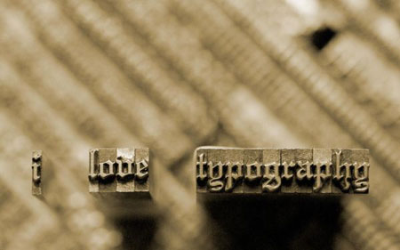 i love typography engraved