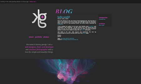 20 great web designs with a dark background