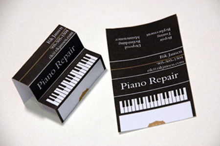 piano repair business card