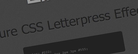 css letterpress