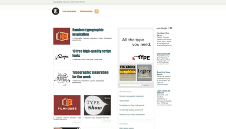 typography daily screenshot