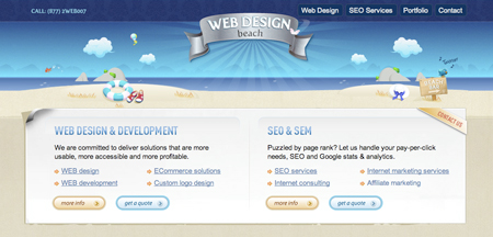 web design beach