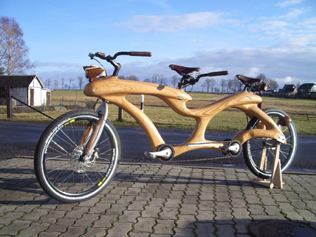 wooden bike