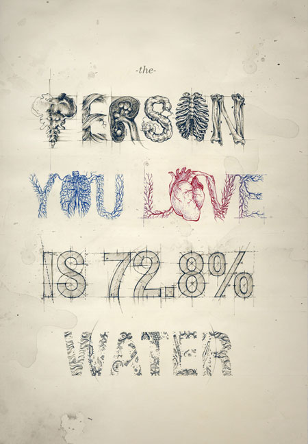The person you love is 72.8% water