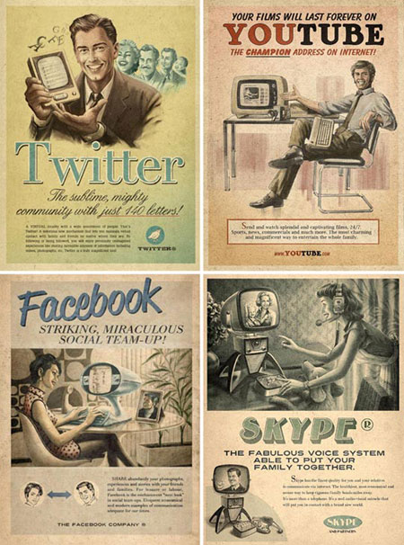 Faux Vintage Tech Ads