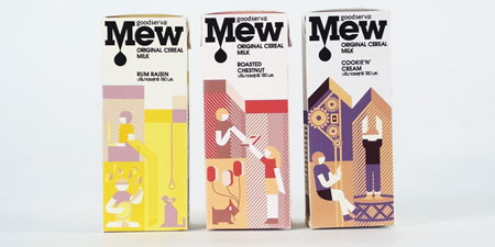 Mew cereal milk packaging