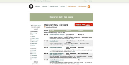 Now open: the Designer Daily job board