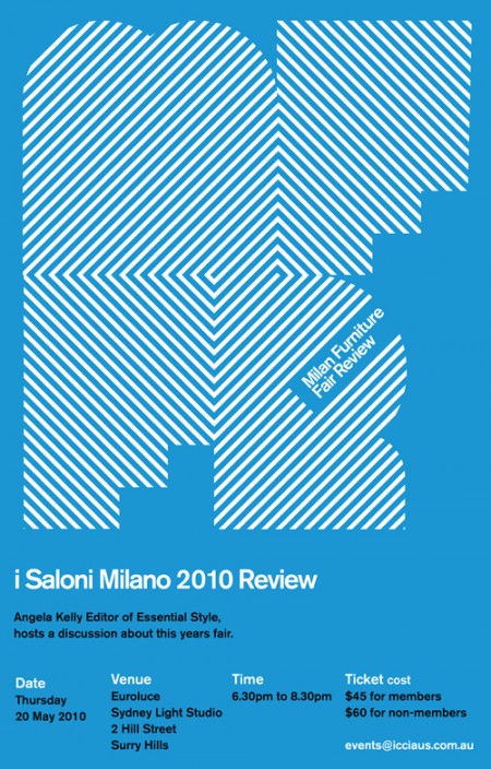 Milan furniture fair review invitation flyer