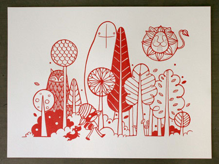 Sozi And Friends Letterpress Print