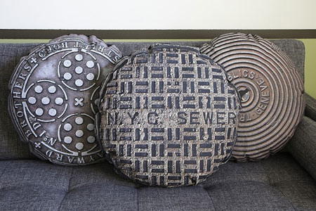 Manhole cover pillows