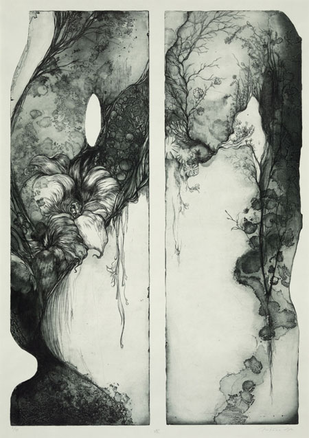 Etching by Yukie Nakano