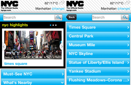 NYC Mobile Site