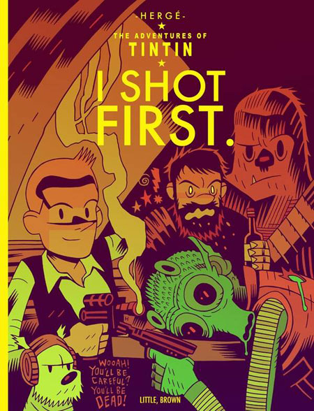 Science fiction films as Tintin covers