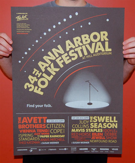 “Ann Arbor Folk Festival” Poster