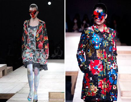 Pixelated fashion by Kunihiko Morinaga