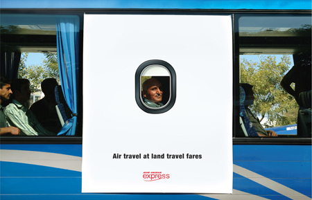 Air India bus advertising