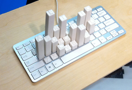 Keyboard frequency sculpture