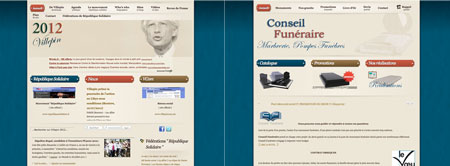 Fail: french presidential candidate uses funeral consulting website template