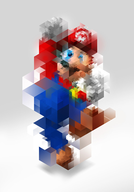 Super Mario pixellized