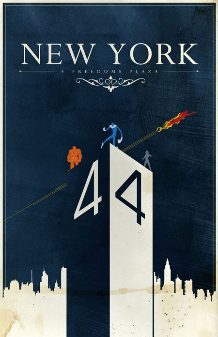 Retro Posters Show Off Superheroes’ Home Cities