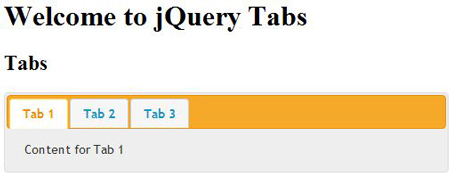 Creating Horizontal Tabbed Navigation using jQuery