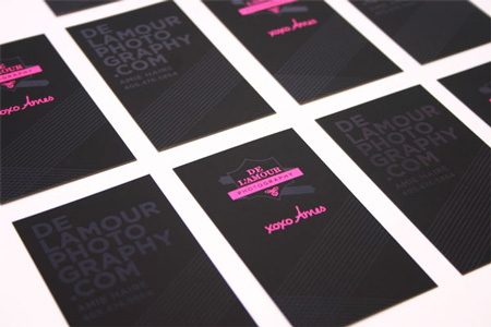 De L’Amour business cards