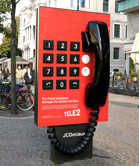 Giant phone advertising