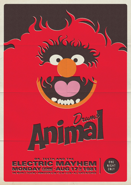 Retro Muppet Concert Posters