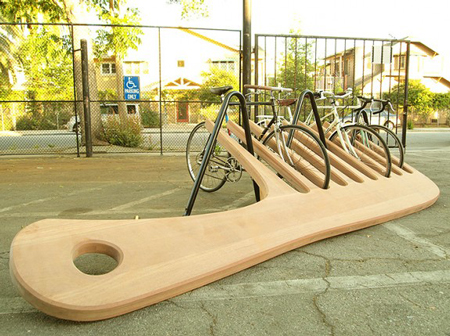 Giant comb bike rack