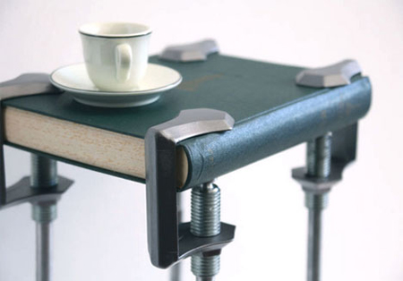 C-clamp tables and seats