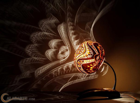 Exotic gourd lamps