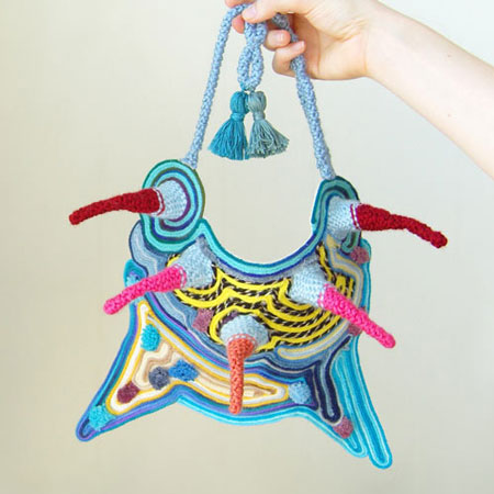 Textile-based jewellery by Mandy Besek