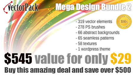 Mega Bundle from VectorPack.net available now for only $29 instead of $545