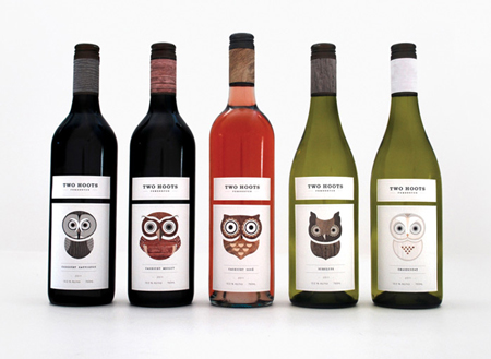 Two Hoots wine packaging