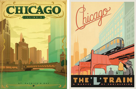 Vintage american travel posters