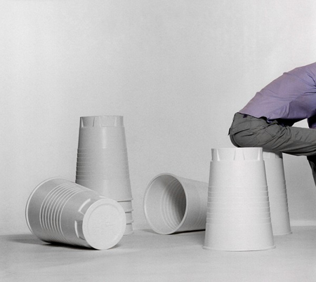 Humongous Plastic Coffee Cup: Stool or Serving Table